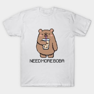 Pixel Bear Needs More Boba Tea! T-Shirt